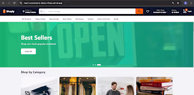 Modern React eCommerce website with