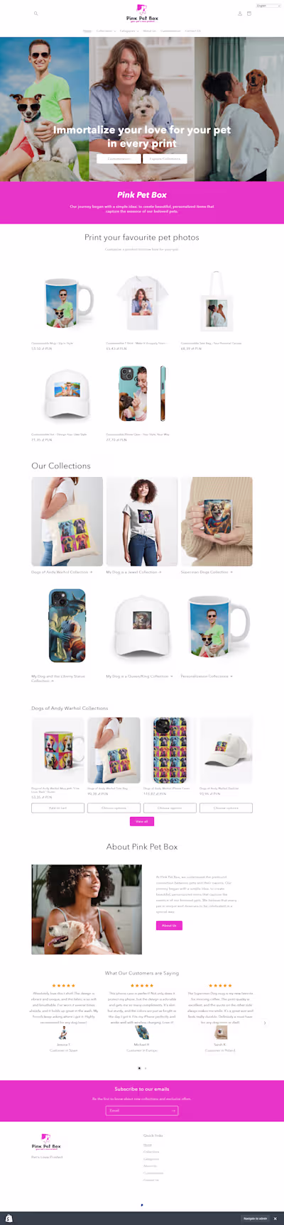 Pink Pet Shop - Shopify Print on Demand Shop.