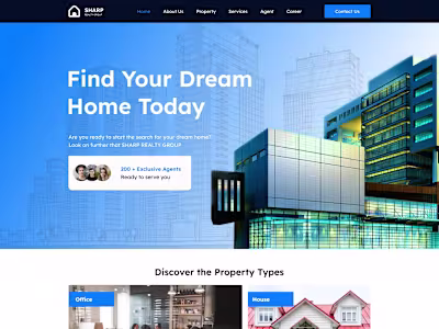 Real Estate Web Design UI Template 