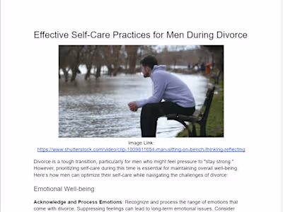 Men's Mental Health Blog Articles