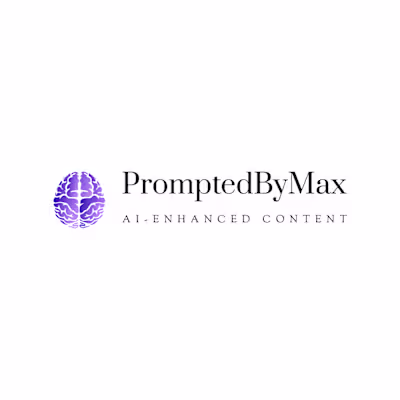 PromptedByMax Logo – AI-Enhanced Brand Identity