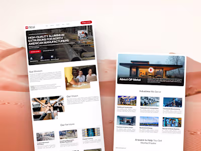 QP Metal Framer Website Design & Development