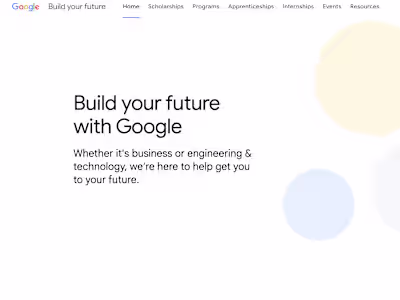 Google Build Your Future | Lead Frontend & Backend Development