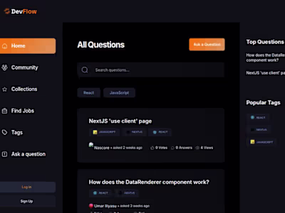DevFlow – AI-Powered Q&A Platform Built with Next.js
