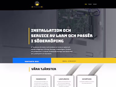 One-page Divi website for an