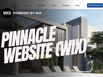 Redefining Excellence: Pinnacle Exterior Services Website (Wix)