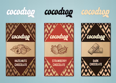 CocoDrop Chocolate Package Design