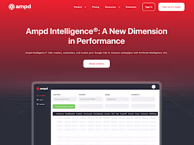 Ampd Intelligence Landingpage