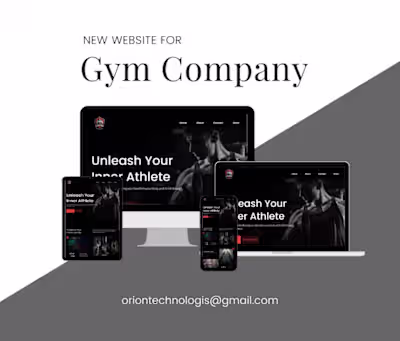 New website design for a gym company