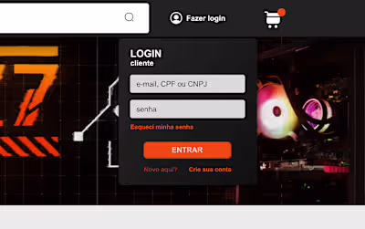 #dailyui - login modal for e-commerce