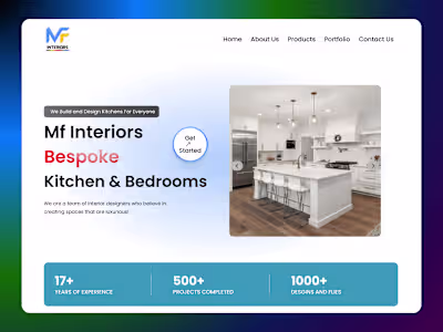 MfInteriors Design Interior Website 