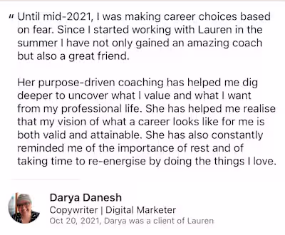 1:1 Collaborative Coaching Client Feedback