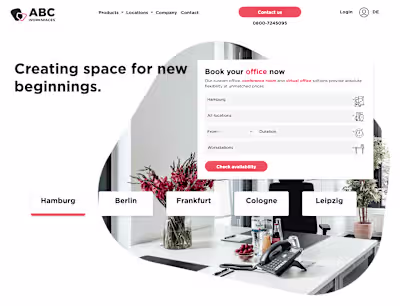 ABC Workspaces - Custom Bookingsystem
