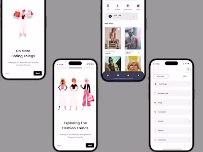 Digital mobile app for Fashionista