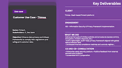 ISO-Aligned Infosec & Privacy Framework for Fintech Platform