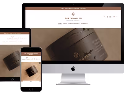 Earthwoven Cosmetics, E-commerce store
