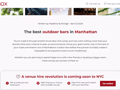 Copywriting for Listicles of NYC Venues