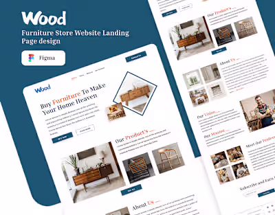 Website design furniture shop on Behance