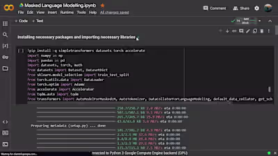 Masked Language Modeling In Python | NLP Projects