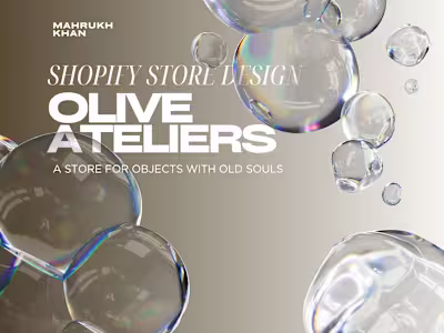 Interactive Web Store Design for Olive Ateliers