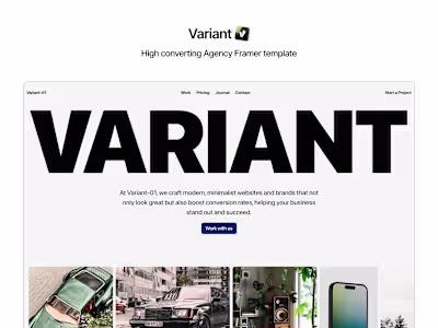 VARIANT - Web Design Agency 