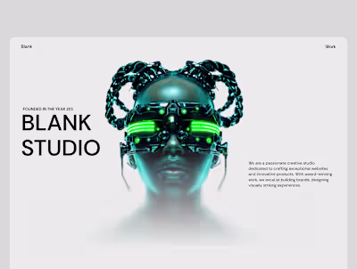 Blank Studio Minimal Design Landing Page