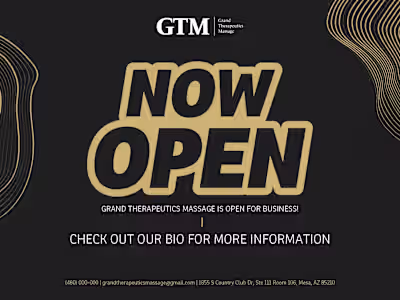 Grand Therapeutic Massage - Now Open (Social Media Campaign) 