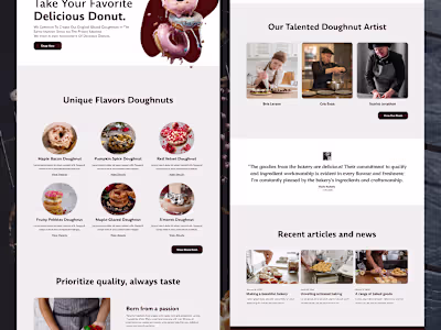 Donut Dessert Website Design