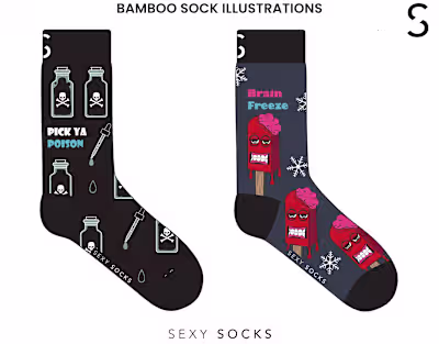 Sexy Socks Bamboo Designs