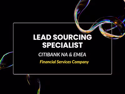 Lead Sourcing Specialist for Citibank