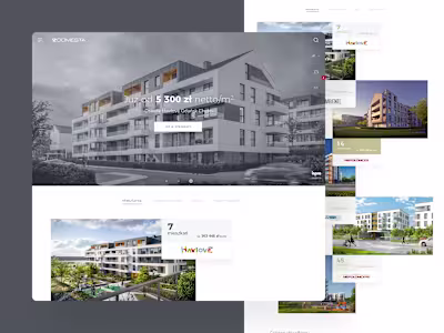Unimplemented website concept for real estate developer