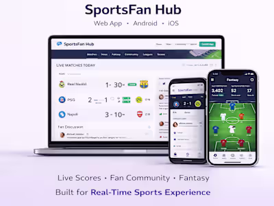 SportsFan Hub — Full Product Development (Web + Android + iOS)