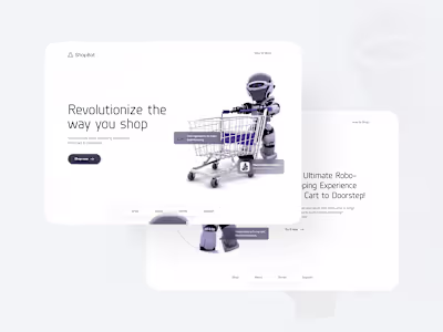 ShopBot - Landing Page UI Design Exploration