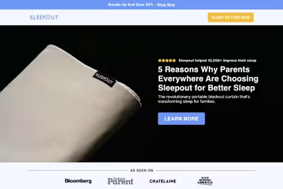 Sleepout – E-commerce Hero Section Redesign