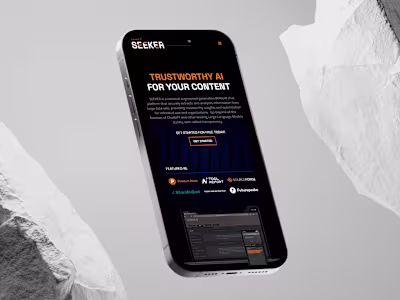 Seeker Landing Page Design