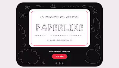 PAPERLIKE - 20+ Handwritten Sans-Serif Fonts