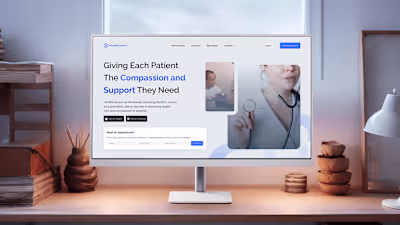 Health connect website design