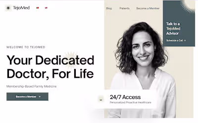 Design & Development on Framer for Tejomed