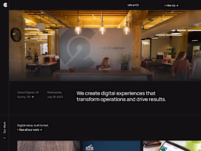 C2 Experience Re-design and Webflow Development