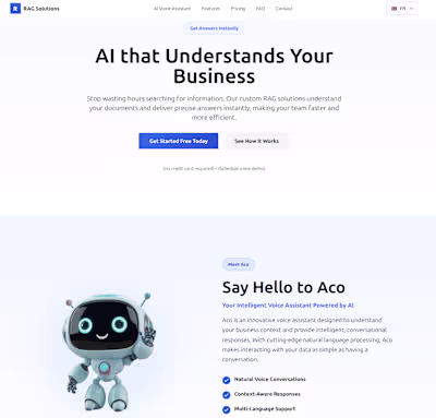 RAG Solutions | Landing Page