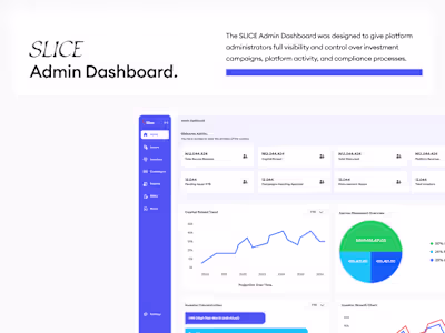 SLICE Admin Dashboard Design
