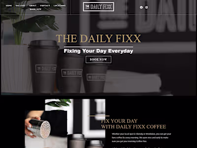 Coffee Restaurant Menu + Booking WordPress Website