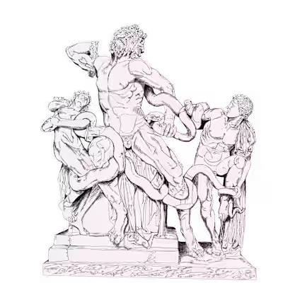 Laocoön and His Sons: One Line Sketch This piece started wit...