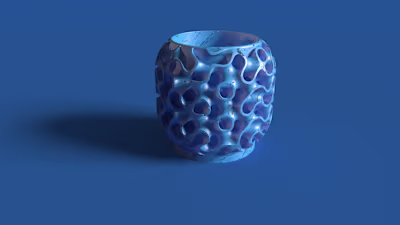Futuristic 3D Plant Pot Design