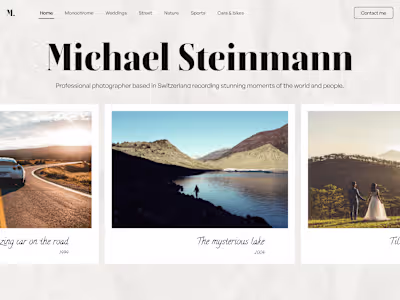 Photography Website - Michael Steinmann