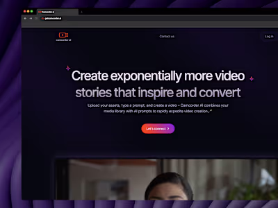 Camcorder Ai | Web Design