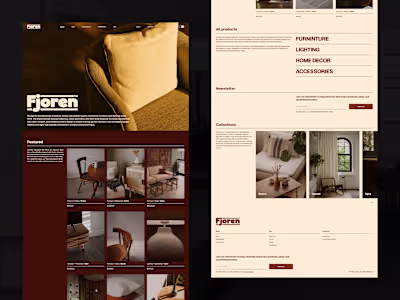 Furniture store website design | Figma concept