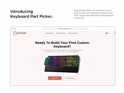 Keyboard Part Picker UIUX