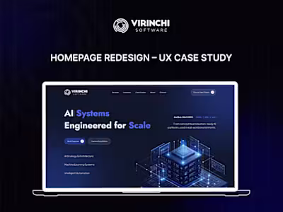 Virinchi Homepage Redesign – UX Case Study