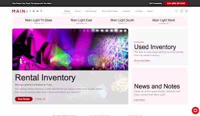 An Apple&Amazon Inspired Website experience for Staging Lights